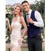 image:imageCOOFANDY Mens Suit Vest Slim Fit Formal Dress Waistcoat Casual Business Vests for Suit or TuxedoNavy Blue