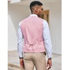 image:imageCOOFANDY Mens Suit Vest Slim Fit Formal Dress Waistcoat Casual Business Vests for Suit or TuxedoPink