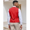 image:imageCOOFANDY Mens Suit Vest Slim Fit Formal Dress Waistcoat Casual Business Vests for Suit or TuxedoRed