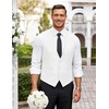 image:imageCOOFANDY Mens Suit Vest Slim Fit Formal Dress Waistcoat Casual Business Vests for Suit or TuxedoWhite
