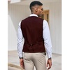 image:imageCOOFANDY Mens Suit Vest Slim Fit Formal Dress Waistcoat Casual Business Vests for Suit or TuxedoWine Red