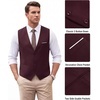 image:imageCOOFANDY Mens Suit Vest Slim Fit Formal Dress Waistcoat Casual Business Vests for Suit or TuxedoWine Red