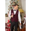 image:imageCOOFANDY Mens Suit Vest Slim Fit Formal Dress Waistcoat Casual Business Vests for Suit or TuxedoWine Red