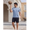 image:imageCOOFANDY Mens Swim Shirt Short Sleeve UPF 50 Sun Shirts Rash Guard Quick Dry Beach Water T Shirts for Men01light Blue