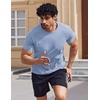 image:imageCOOFANDY Mens Swim Shirt Short Sleeve UPF 50 Sun Shirts Rash Guard Quick Dry Beach Water T Shirts for Men01light Blue