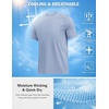 image:imageCOOFANDY Mens Swim Shirt Short Sleeve UPF 50 Sun Shirts Rash Guard Quick Dry Beach Water T Shirts for Men01light Blue