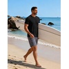 image:imageCOOFANDY Mens Swim Shirt Short Sleeve UPF 50 Sun Shirts Rash Guard Quick Dry Beach Water T Shirts for MenBlack
