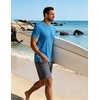 image:imageCOOFANDY Mens Swim Shirt Short Sleeve UPF 50 Sun Shirts Rash Guard Quick Dry Beach Water T Shirts for MenBlue