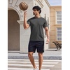 image:imageCOOFANDY Mens Swim Shirt Short Sleeve UPF 50 Sun Shirts Rash Guard Quick Dry Beach Water T Shirts for MenDark Gray
