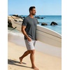 image:imageCOOFANDY Mens Swim Shirt Short Sleeve UPF 50 Sun Shirts Rash Guard Quick Dry Beach Water T Shirts for MenDark Gray