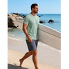 image:imageCOOFANDY Mens Swim Shirt Short Sleeve UPF 50 Sun Shirts Rash Guard Quick Dry Beach Water T Shirts for MenIce Green