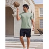 image:imageCOOFANDY Mens Swim Shirt Short Sleeve UPF 50 Sun Shirts Rash Guard Quick Dry Beach Water T Shirts for MenLight Green