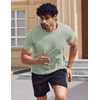 image:imageCOOFANDY Mens Swim Shirt Short Sleeve UPF 50 Sun Shirts Rash Guard Quick Dry Beach Water T Shirts for MenLight Green