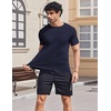 image:imageCOOFANDY Mens Swim Shirt Short Sleeve UPF 50 Sun Shirts Rash Guard Quick Dry Beach Water T Shirts for MenNavy Blue