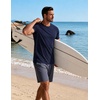 image:imageCOOFANDY Mens Swim Shirt Short Sleeve UPF 50 Sun Shirts Rash Guard Quick Dry Beach Water T Shirts for MenNavy Blue