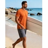 image:imageCOOFANDY Mens Swim Shirt Short Sleeve UPF 50 Sun Shirts Rash Guard Quick Dry Beach Water T Shirts for MenOrange