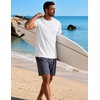 image:imageCOOFANDY Mens Swim Shirt Short Sleeve UPF 50 Sun Shirts Rash Guard Quick Dry Beach Water T Shirts for MenWhite
