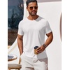 image:imageCOOFANDY Mens T Shirt Short Sleeve Crew Neck TShirt Casual Summer Classic Basic Tee Shirts01white