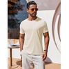 image:imageCOOFANDY Mens T Shirt Short Sleeve Crew Neck TShirt Casual Summer Classic Basic Tee Shirts02beige