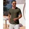image:imageCOOFANDY Mens T Shirt Short Sleeve Crew Neck TShirt Casual Summer Classic Basic Tee ShirtsArmy Green