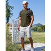 image:imageCOOFANDY Mens T Shirt Short Sleeve Crew Neck TShirt Casual Summer Classic Basic Tee ShirtsArmy Green