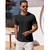 image:imageCOOFANDY Mens T Shirt Short Sleeve Crew Neck TShirt Casual Summer Classic Basic Tee ShirtsBlack