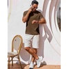 image:imageCOOFANDY Mens T Shirt Short Sleeve Crew Neck TShirt Casual Summer Classic Basic Tee ShirtsBrown