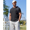 image:imageCOOFANDY Mens T Shirt Short Sleeve Crew Neck TShirt Casual Summer Classic Basic Tee ShirtsDark Grey