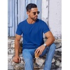 image:imageCOOFANDY Mens T Shirt Short Sleeve Crew Neck TShirt Casual Summer Classic Basic Tee ShirtsDeep Blue