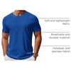 image:imageCOOFANDY Mens T Shirt Short Sleeve Crew Neck TShirt Casual Summer Classic Basic Tee ShirtsDeep Blue