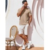 image:imageCOOFANDY Mens T Shirt Short Sleeve Crew Neck TShirt Casual Summer Classic Basic Tee ShirtsKhaki