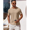 image:imageCOOFANDY Mens T Shirt Short Sleeve Crew Neck TShirt Casual Summer Classic Basic Tee ShirtsKhaki