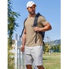 image:imageCOOFANDY Mens T Shirt Short Sleeve Crew Neck TShirt Casual Summer Classic Basic Tee ShirtsKhaki