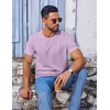 image:imageCOOFANDY Mens T Shirt Short Sleeve Crew Neck TShirt Casual Summer Classic Basic Tee ShirtsLavender