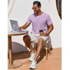 image:imageCOOFANDY Mens T Shirt Short Sleeve Crew Neck TShirt Casual Summer Classic Basic Tee ShirtsLavender