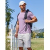 image:imageCOOFANDY Mens T Shirt Short Sleeve Crew Neck TShirt Casual Summer Classic Basic Tee ShirtsLavender