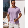 image:imageCOOFANDY Mens T Shirt Short Sleeve Crew Neck TShirt Casual Summer Classic Basic Tee ShirtsLavender