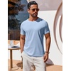 image:imageCOOFANDY Mens T Shirt Short Sleeve Crew Neck TShirt Casual Summer Classic Basic Tee ShirtsLight Blue