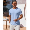 image:imageCOOFANDY Mens T Shirt Short Sleeve Crew Neck TShirt Casual Summer Classic Basic Tee ShirtsLight Blue