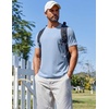 image:imageCOOFANDY Mens T Shirt Short Sleeve Crew Neck TShirt Casual Summer Classic Basic Tee ShirtsLight Blue