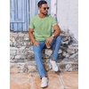 image:imageCOOFANDY Mens T Shirt Short Sleeve Crew Neck TShirt Casual Summer Classic Basic Tee ShirtsLight Green