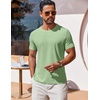 image:imageCOOFANDY Mens T Shirt Short Sleeve Crew Neck TShirt Casual Summer Classic Basic Tee ShirtsLight Green