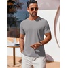 image:imageCOOFANDY Mens T Shirt Short Sleeve Crew Neck TShirt Casual Summer Classic Basic Tee ShirtsLight Grey