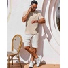 image:imageCOOFANDY Mens T Shirt Short Sleeve Crew Neck TShirt Casual Summer Classic Basic Tee ShirtsLight Khaki