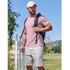 image:imageCOOFANDY Mens T Shirt Short Sleeve Crew Neck TShirt Casual Summer Classic Basic Tee ShirtsLight Pink