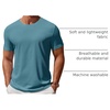 image:imageCOOFANDY Mens T Shirt Short Sleeve Crew Neck TShirt Casual Summer Classic Basic Tee ShirtsPeacock Blue