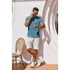 image:imageCOOFANDY Mens T Shirt Short Sleeve Crew Neck TShirt Casual Summer Classic Basic Tee ShirtsPeacock Blue