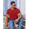 image:imageCOOFANDY Mens T Shirt Short Sleeve Crew Neck TShirt Casual Summer Classic Basic Tee ShirtsRed