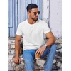 image:imageCOOFANDY Mens T Shirt Short Sleeve Crew Neck TShirt Casual Summer Classic Basic Tee ShirtsWhiteWhite2 Pack