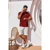 image:imageCOOFANDY Mens T Shirt Short Sleeve Crew Neck TShirt Casual Summer Classic Basic Tee ShirtsWine Red